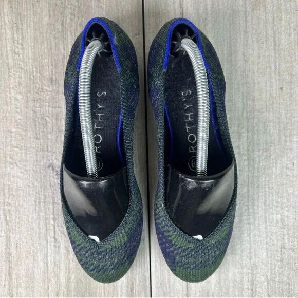 RARE RETIRED Rothy’s Forest Tartan Plaid Round Toe Ballet Flats Womens Size 6.5 - Picture 6 of 10